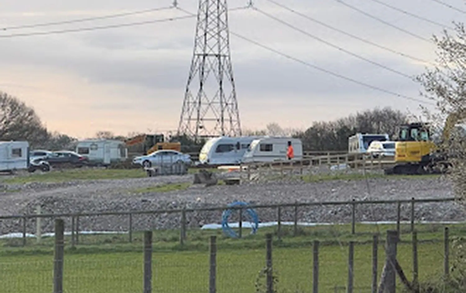 Gypsies build Illegal site at Flamstead, Hertfordshire